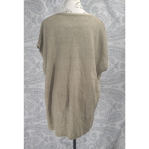 Eileen Fisher women's Organic linen tunic beige Minimalist Lagenlook Resort Wear - Picture 5 of 9